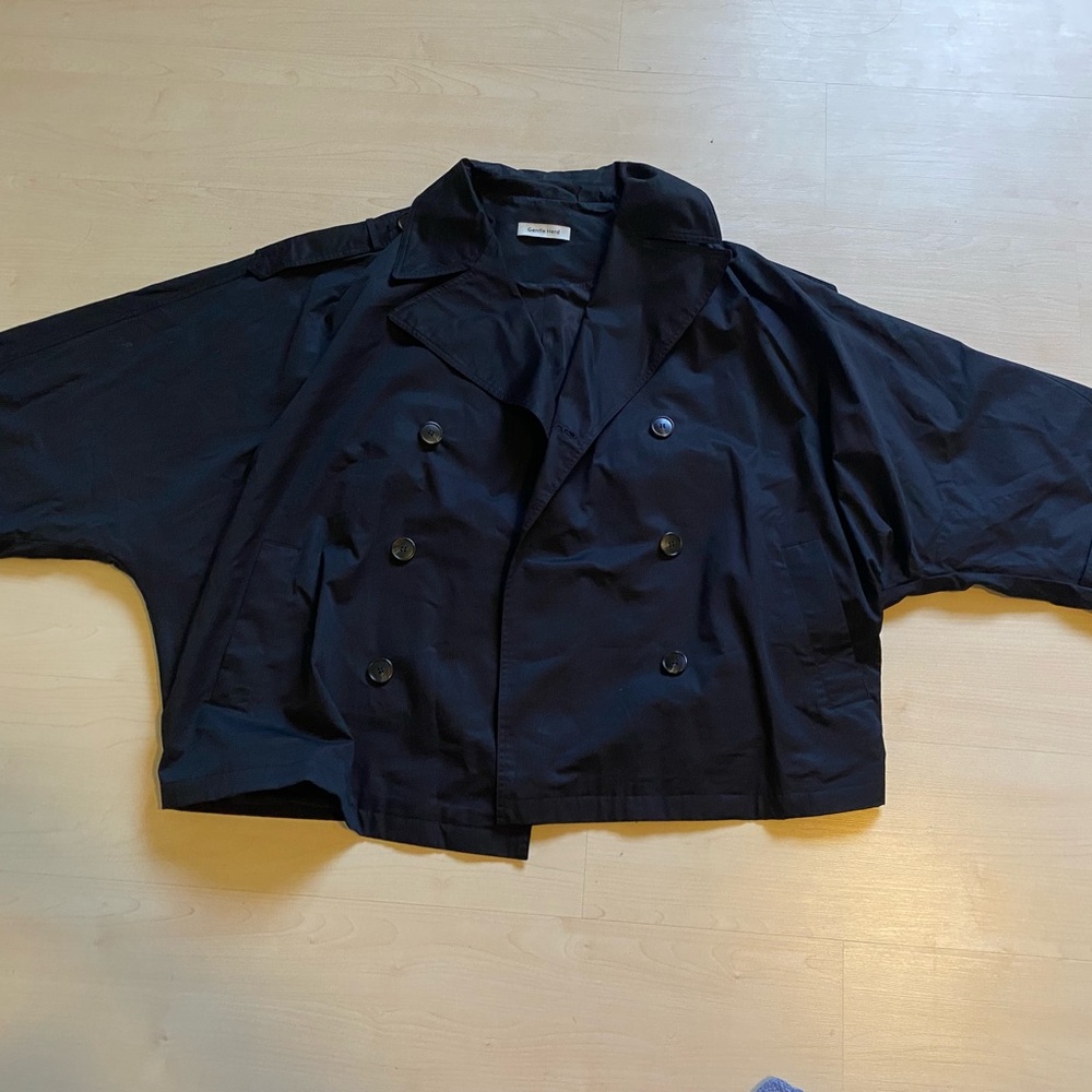 Gentle herd black trench coat